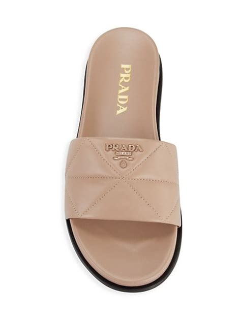 prada twisted leather slide mule|saks prada slides.